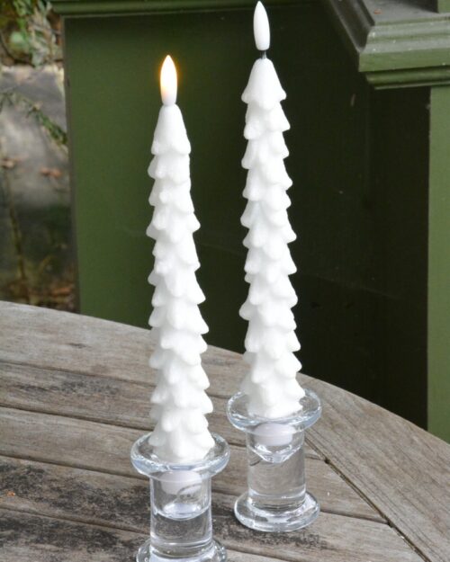 Duo de Bougies Sapin à Piles