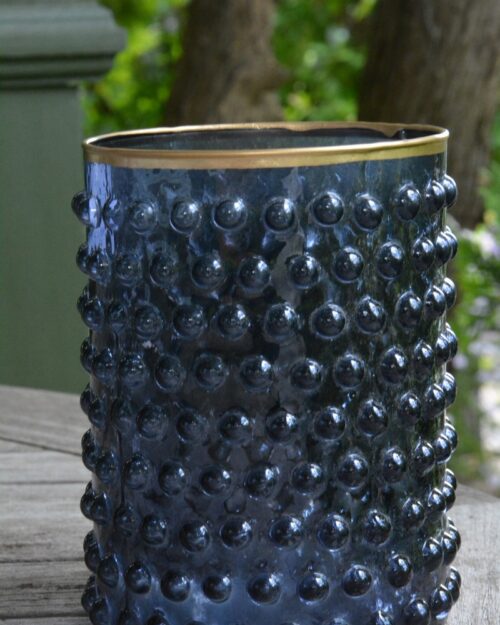 Vase Verre Bleu M
