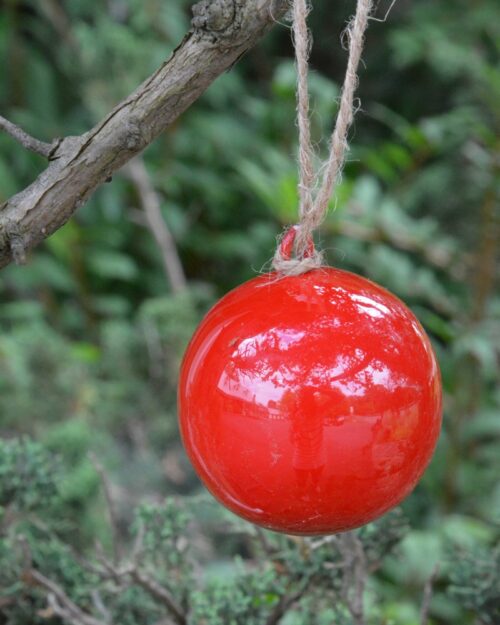 Boule Émail Rouge 5 cm