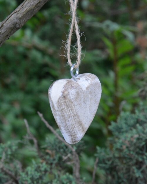 Coeur Blanc sur Corde