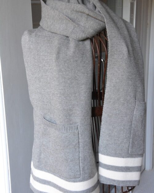 Foulard Gris avec Poches