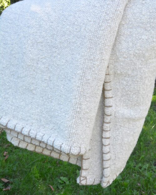 Jeté Stitch Bouclé Crème